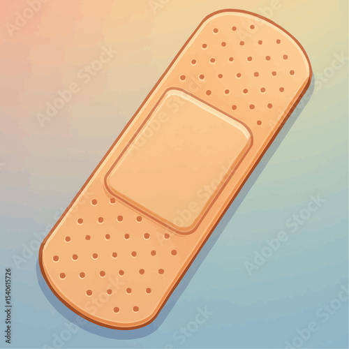 Cartoon Bandage Illustration  First Aid, Healing, Injury Care