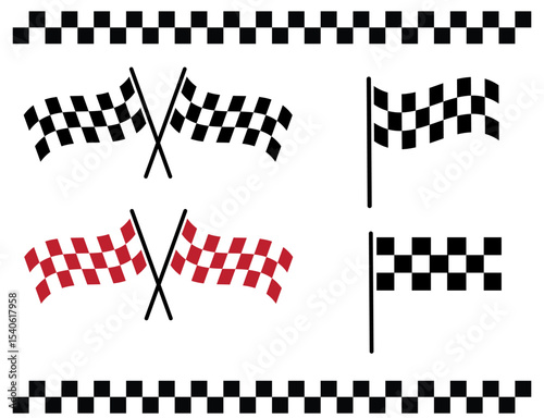 racing flag with checkered flag