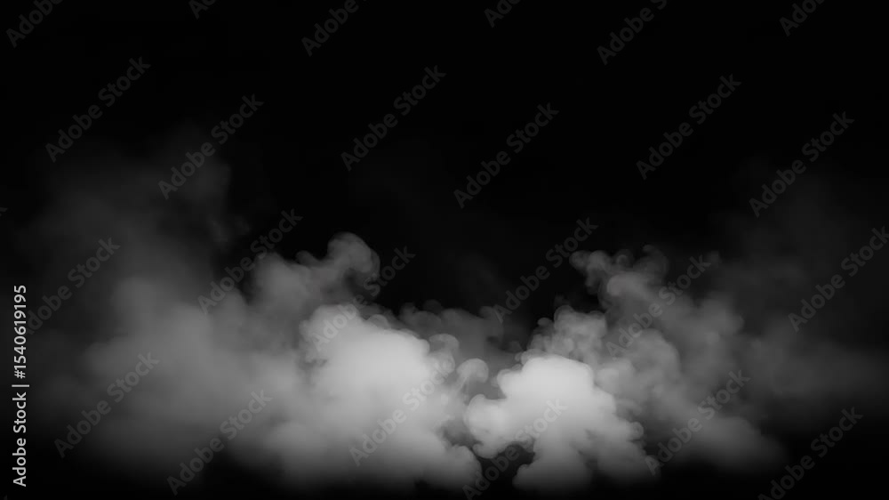 Abstract smoke cloud on black background