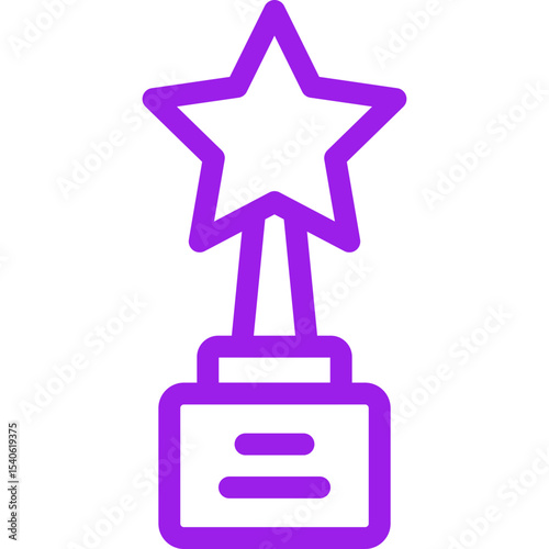Star trophy single icon vector illustration