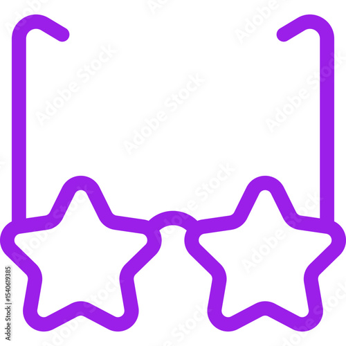Star glasses single icon vector illustration