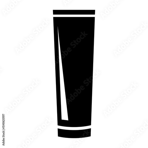 Cosmetic Tube Icon – Minimalist Black and White Packaging Design.