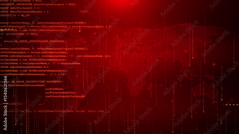 Red Digital technology futuristic internet network Abstract world wireframe digital technology map Sci fi red light hi tech future background. presentation. Ai big data science, innovation tech, line