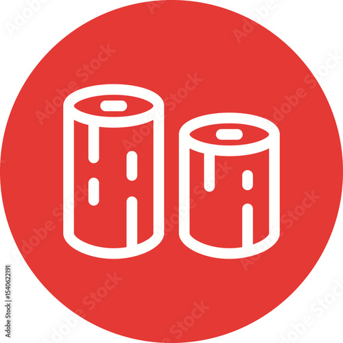Wood single icon vector illustration
