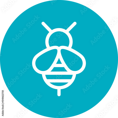 Bee single icon vector illustration