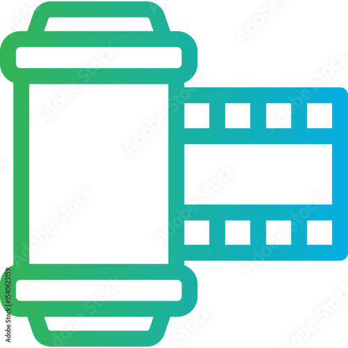 Film roll single icon vector illustration