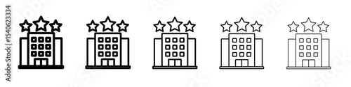 3 star Hotel icon Flat design on isolated background