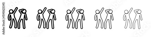 abuse icon Flat design on isolated background