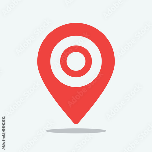 Pin icon vector isolated on white background. Location icon. Map pointer icon. Point. Locator. Address