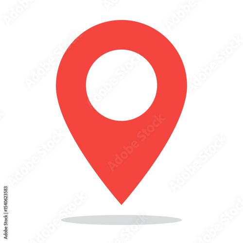Pin icon vector isolated on white background. Location icon. Map pointer icon. Point. Locator. Address