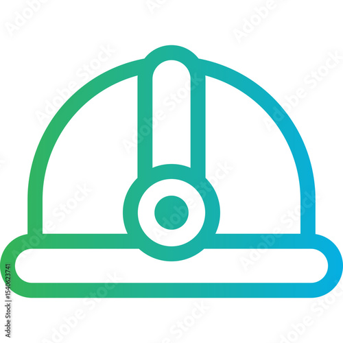 Helmet single icon vector illustration