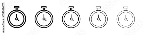 alarm clock icon Flat design on isolated background