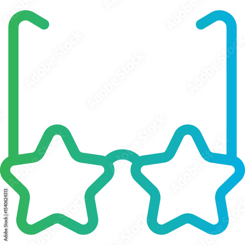 Star glasses single icon vector illustration