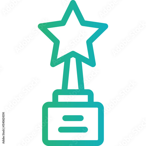Star trophy single icon vector illustration