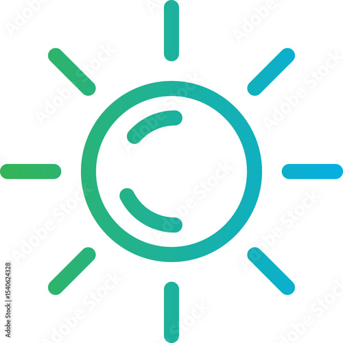 Sun single icon vector illustration