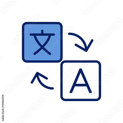 Translate Language Icon Vector for Website UI