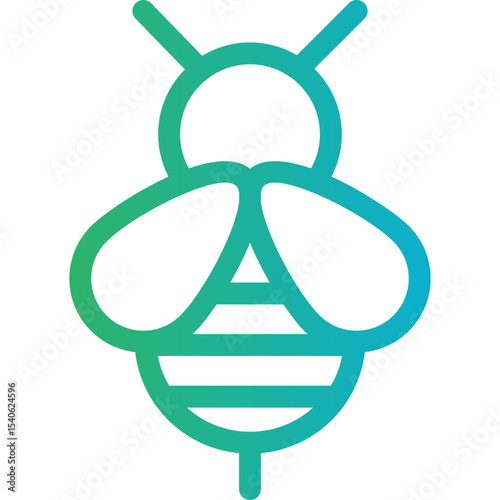 Bee single icon vector illustration