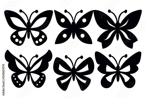 Creative Butterfly Designs with Detailed Dots and Outline Styles