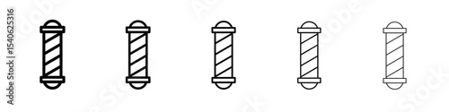 barber pole icon Flat design on isolated background