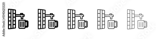 Barrel of beer icon Flat design on isolated background