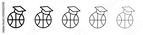 Basketball training icon Flat design on isolated background