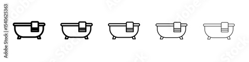 bath tub icon Flat design on isolated background