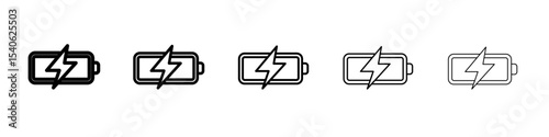 battery icon Flat design on isolated background