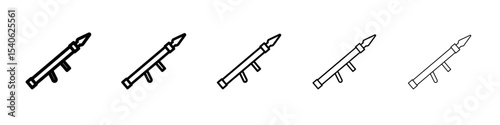 Foto bazooka icon Flat design on isolated background