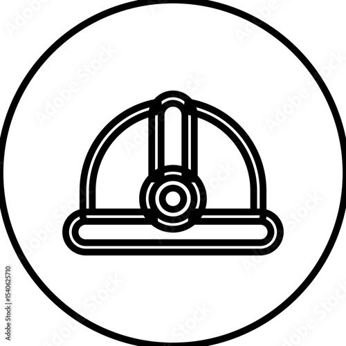 Helmet single icon vector illustration