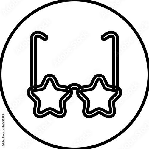Star glasses single icon vector illustration