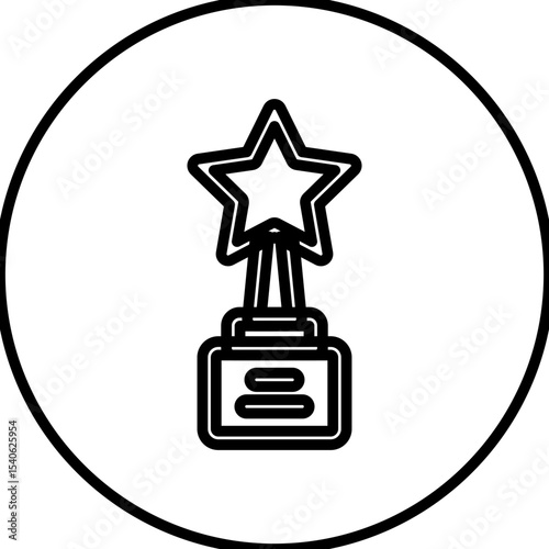 Star trophy single icon vector illustration