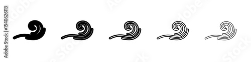Blowing wind icon Flat design on isolated background