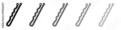 bobby pins icon Flat design on isolated background