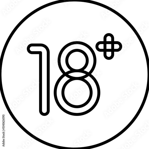 18+ single icon vector illustration