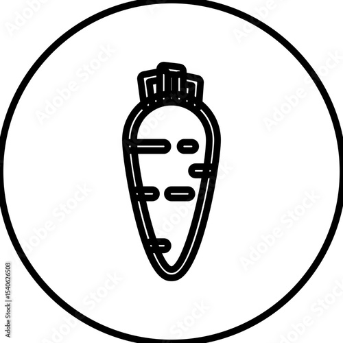 Carrot single icon vector illustration