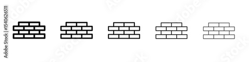 brickwork icon Flat design on isolated background