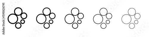 Bubbles and foam icon Flat design on isolated background