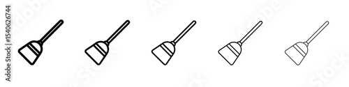 broom icon Flat design on isolated background