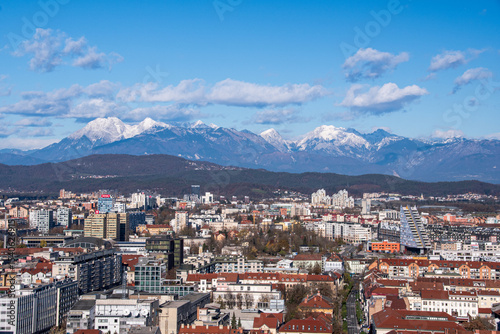 aerial view of the city