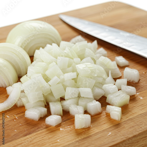 sliced onion on a chopping board