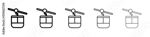 cable car icon Flat design on isolated background
