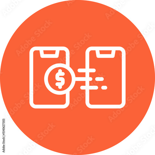 Crypto transfer single icon vector illustration