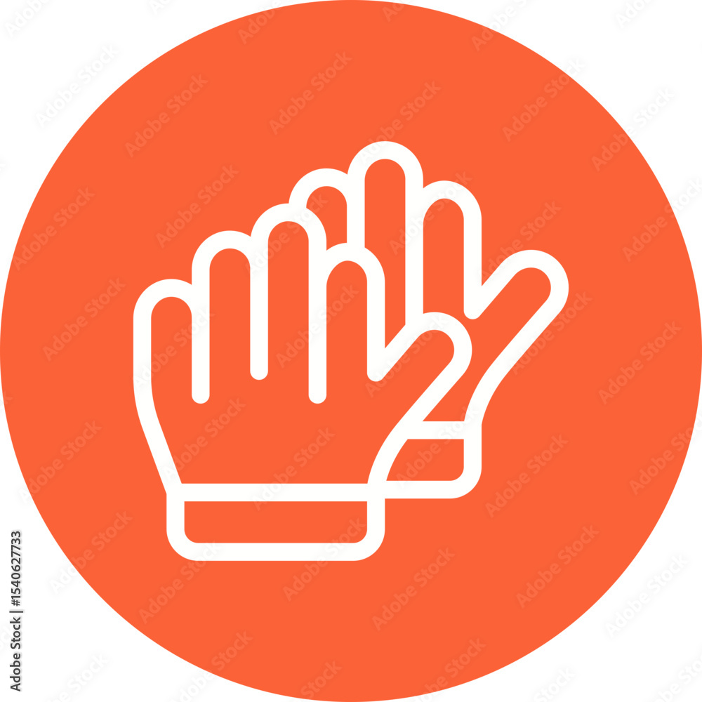 Obraz premium Gloves single icon vector illustration
