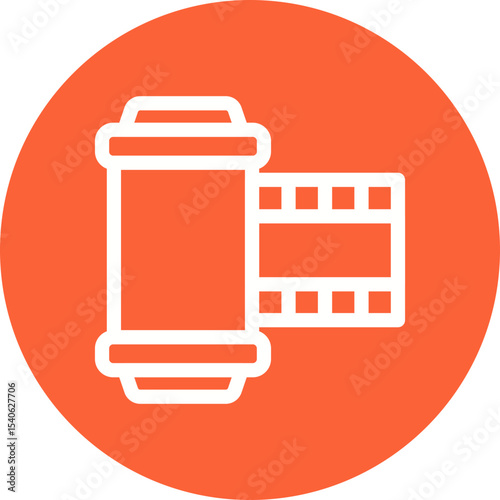 Film roll single icon vector illustration