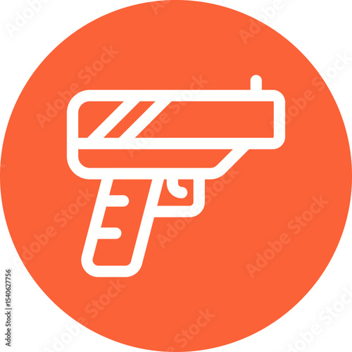 Gun single icon vector illustration