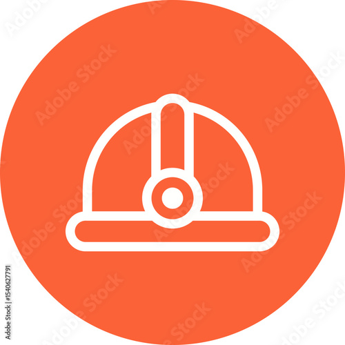 Helmet single icon vector illustration