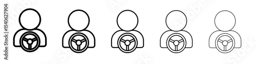 car driver icon Flat design on isolated background