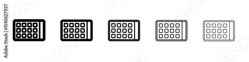 Car with touchscreen display icon Flat design on isolated background