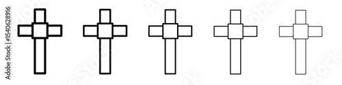 Christian Cross icon Flat design on isolated background
