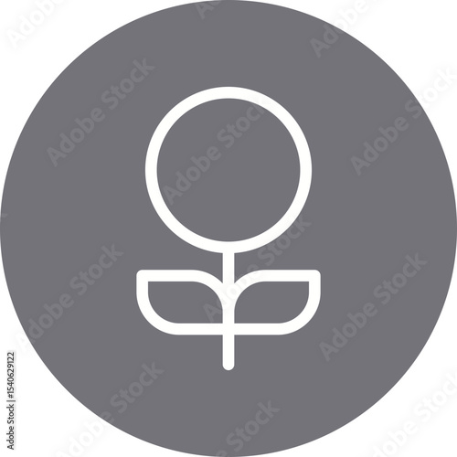Flower single icon vector illustration